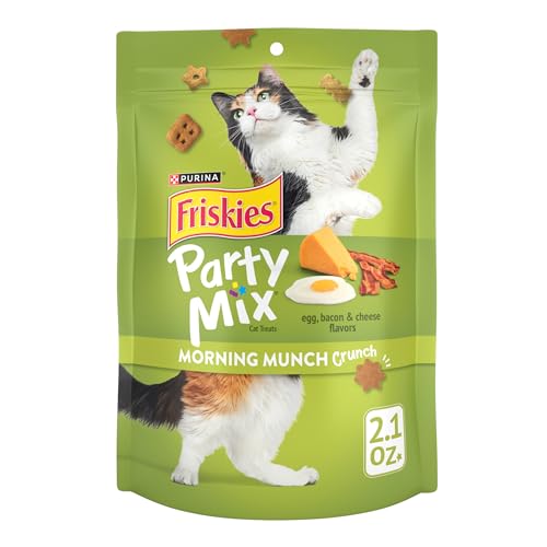 Purina Friskies Natural Cat Treats Party Mix Natural Yums With Real Salmon and Added Vitamins, Minerals and Nutrients - 20 oz. Canister