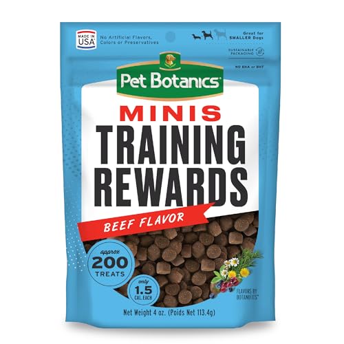 Pet Botanics Training Rewards Treats for Dogs, Made with Real Pork Liver, Focuses, Motivates, Rewards, Speeds Up Learning Curve, No BHA, BHT, Ethoxyquin, Bacon, 20 oz (1 pack)