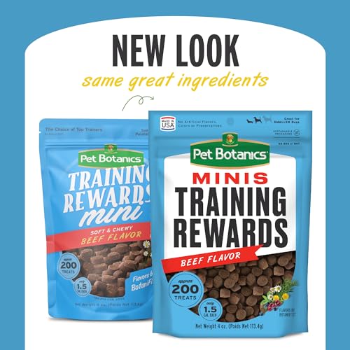 Pet Botanics Training Rewards Treats for Dogs, Made with Real Pork Liver, Focuses, Motivates, Rewards, Speeds Up Learning Curve, No BHA, BHT, Ethoxyquin, Bacon, 20 oz (1 pack)