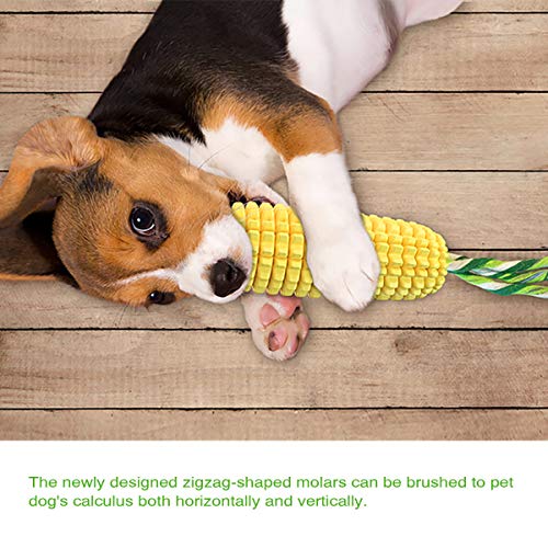 Carllg Dog Chew Toys for Aggressive Chewers, Indestructible Tough Durable Squeaky Interactive Dog Toys, Puppy Teeth Chew Corn Stick Toy for Small Meduium Large Breed