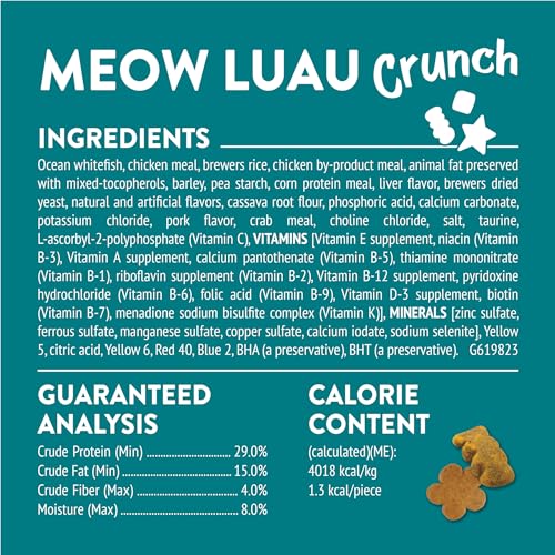 Purina Friskies Natural Cat Treats Party Mix Natural Yums With Real Salmon and Added Vitamins, Minerals and Nutrients - 20 oz. Canister