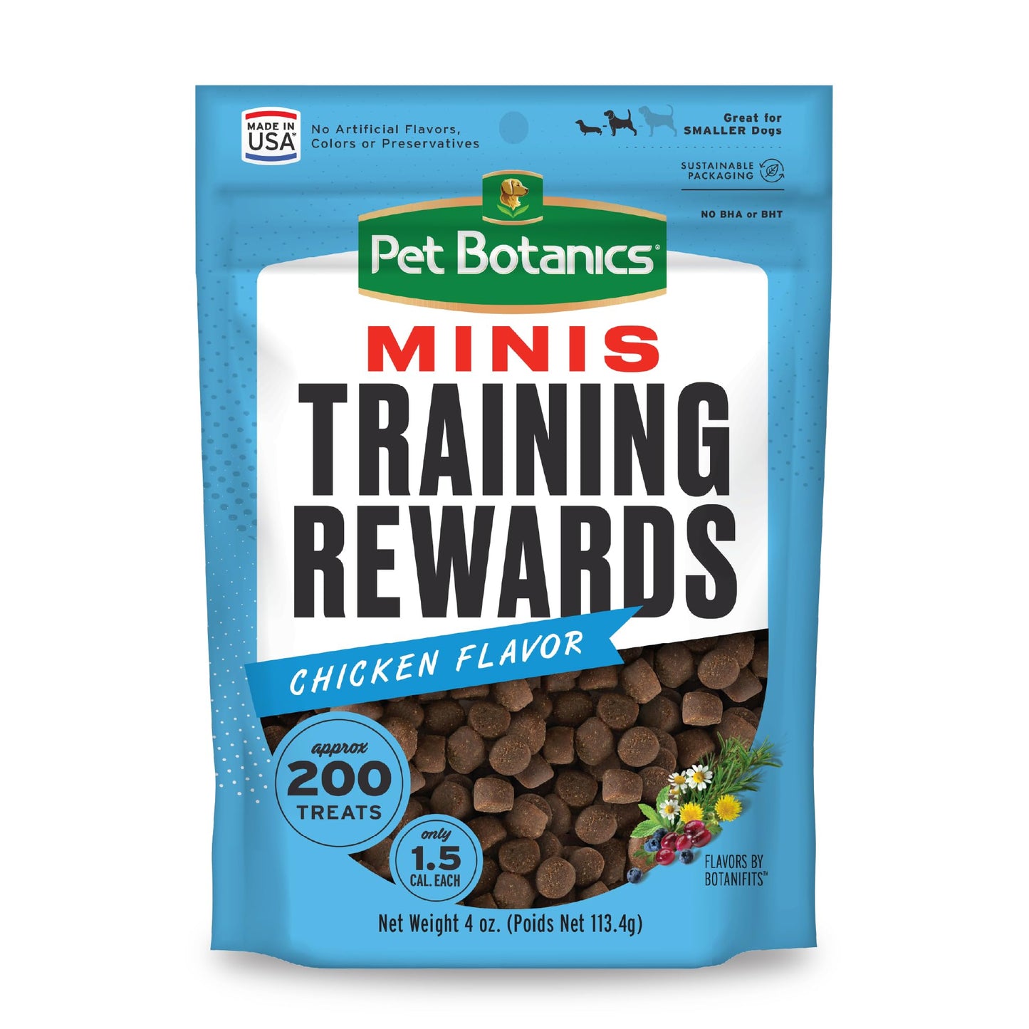 Pet Botanics Training Rewards Treats for Dogs, Made with Real Pork Liver, Focuses, Motivates, Rewards, Speeds Up Learning Curve, No BHA, BHT, Ethoxyquin, Bacon, 20 oz (1 pack)