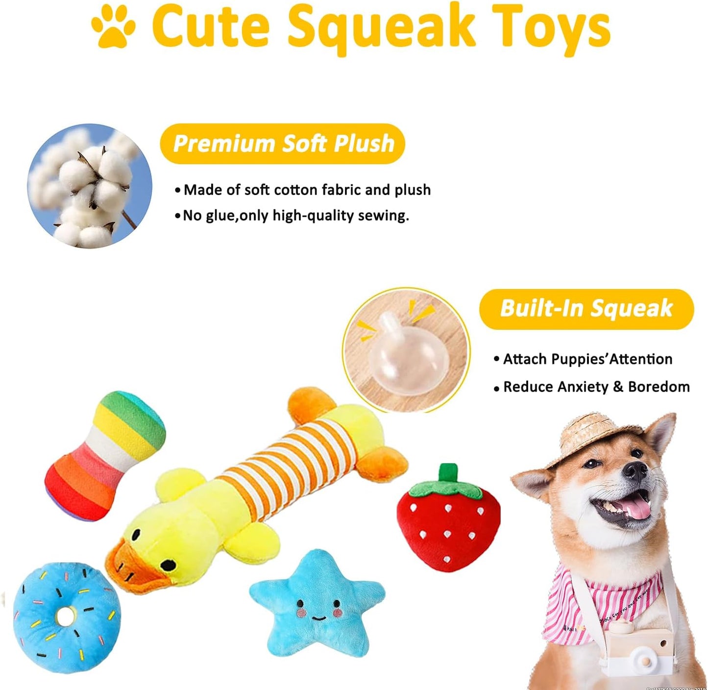 Dog Puppy Toys 25 Pack, Puppy Chew Toys for Fun and Teeth Cleaning, Dog Squeak Toys,Treat Dispenser Ball, Tug of War Toys, Puppy Teething Toys, Dog Rope Toys Pack for Puppy to Small Dogs