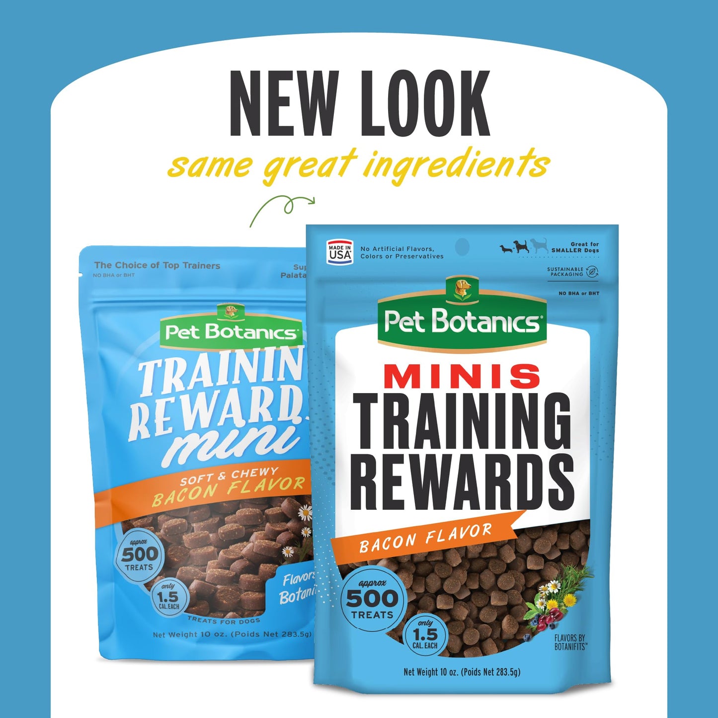 Pet Botanics Training Rewards Treats for Dogs, Made with Real Pork Liver, Focuses, Motivates, Rewards, Speeds Up Learning Curve, No BHA, BHT, Ethoxyquin, Bacon, 20 oz (1 pack)