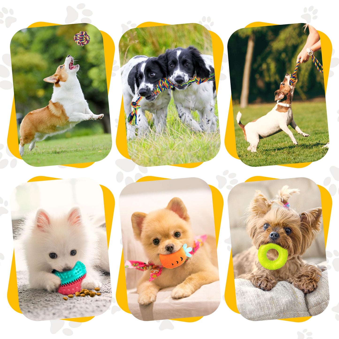 KIPRITII 25 Pack Various Puppy Dog Toys for Teething, Entertainment & Interaction, Puppy Chew Toys Pack with Rope Toys, Treat Balls and Dog Squeaky Toys for Puppy & Small Dogs