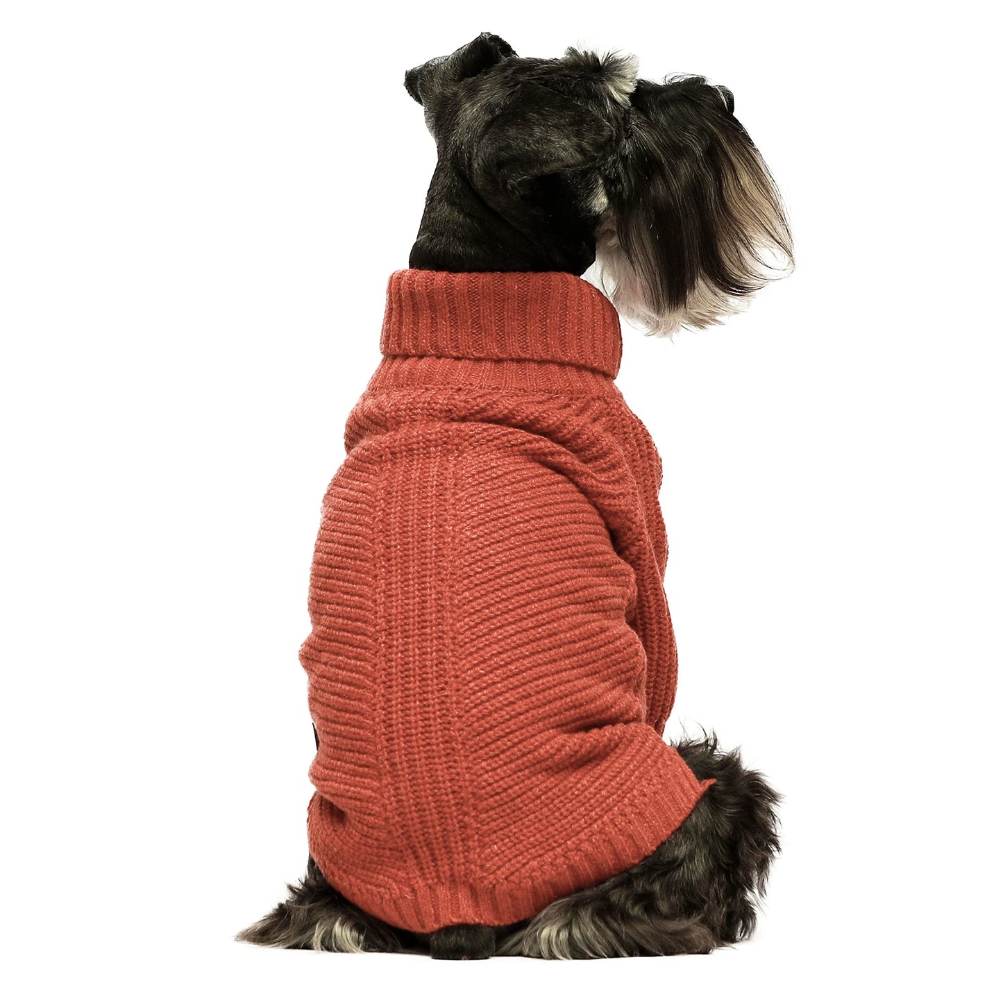 Fitwarm Thermal Knitted Dog Sweater Doggy Winter Coat Pet Clothes Doggie Turtleneck Jacket Puppy Outfits Cat Sweatsuit Sage Green Medium